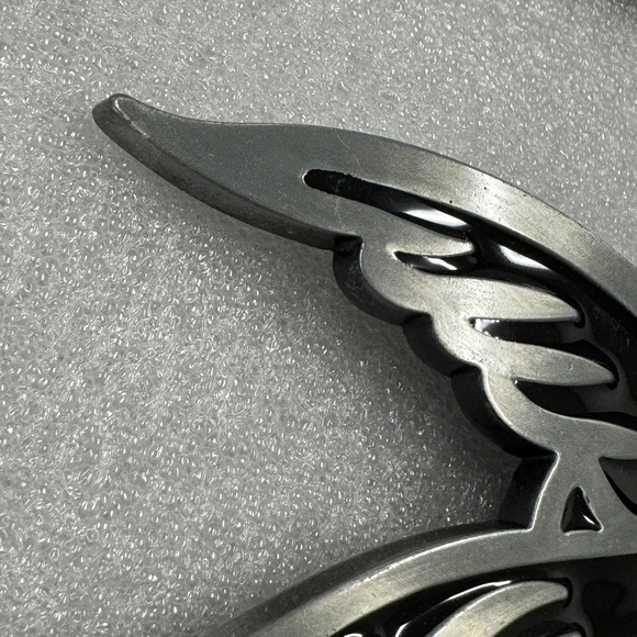 Black Bird Belt Buckle Swallow Flying Wings Metal Western Cowboy Biker - Picture 5 of 12